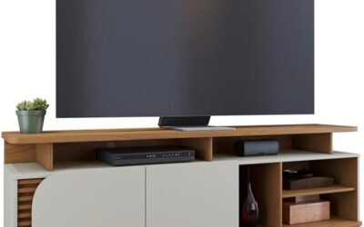 Test du meuble TV chêne et blanc 75 pouces