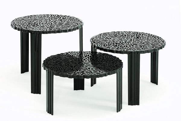 Kartell 08500NE T-Table Furniture, Black, 60 x 60 x 28 cm