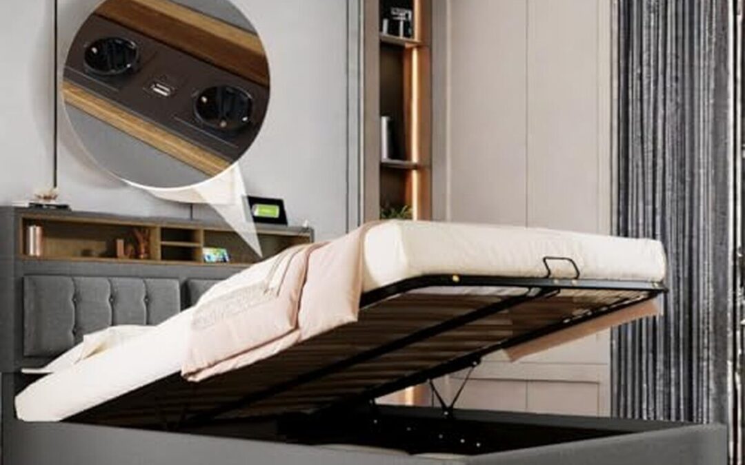 Test du lit coffre 140x200 avec ports USB et rangement