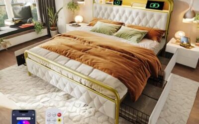Test du lit coffre 180×200 avec LED, uSB et tiroirs