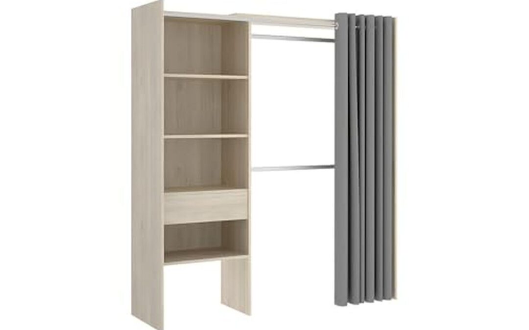 Avis sur le meuble dressing Laurent par Vente-Unique : design naturel clair