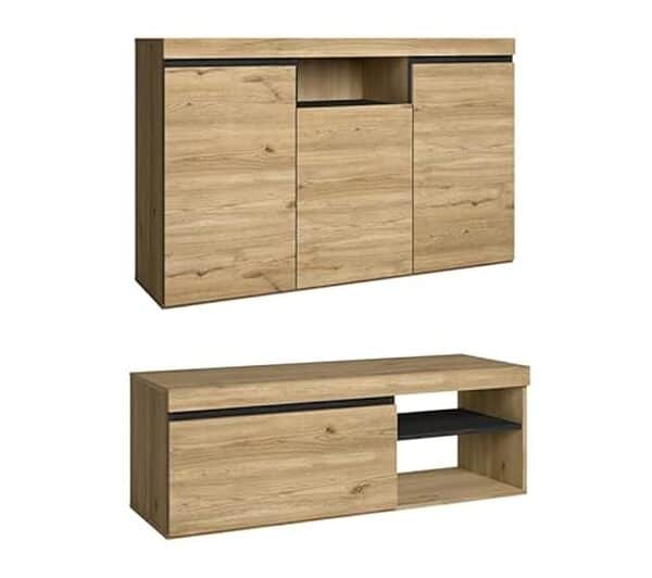 Découvrez notre avis sur le meuble TV buffet Skraut Home Set Naturale 120 cm : style et praticité pour votre salon. Explorez ses caractéristiques et avantages ici.