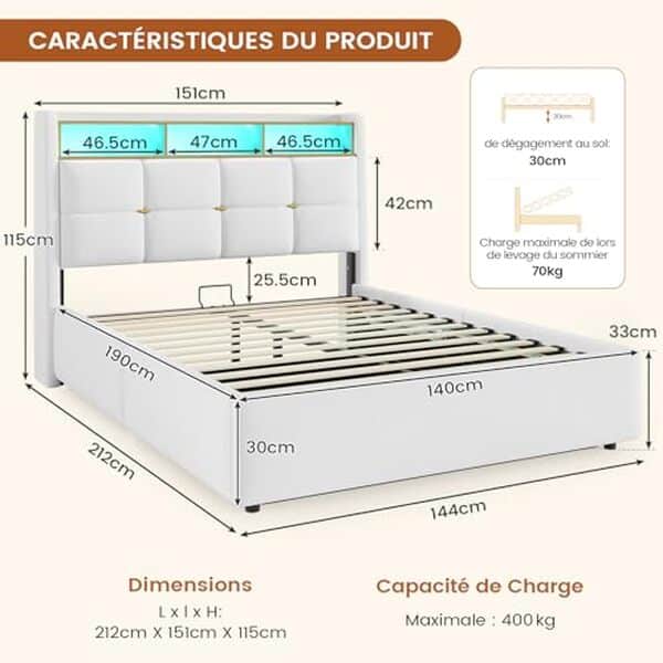 Découvrez notre test détaillé du lit coffre Dictac pour allier confort, éclairage LED intégré et espace de rangement pratique dans votre chambre.