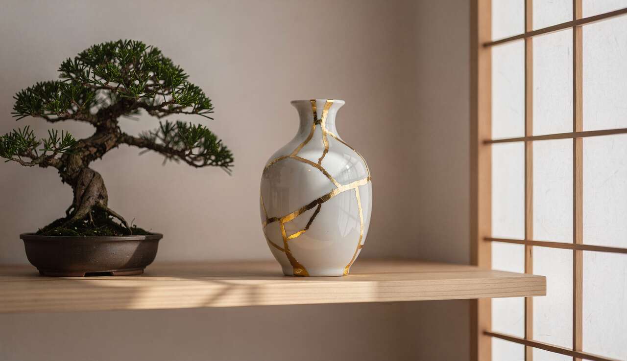 Le kintsugi dans le contexte moderne et la d&eacute;coration int&eacute;rieure
