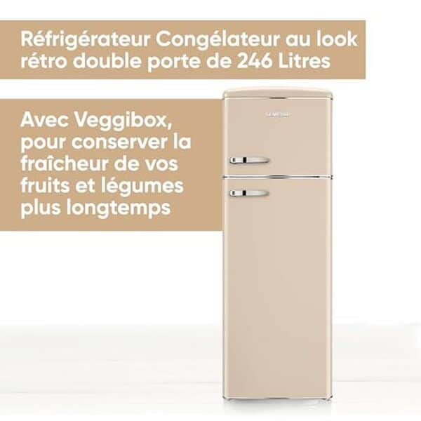 Explorez notre analyse du réfrigérateur congélateur rétro Severin RKG 8985 : design vintage, performance moderne et capacité de 246 L pour une cuisine stylée et fonctionnelle