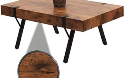 Test de la table basse Mendler HWC-L54 en métal et chêne sauvage