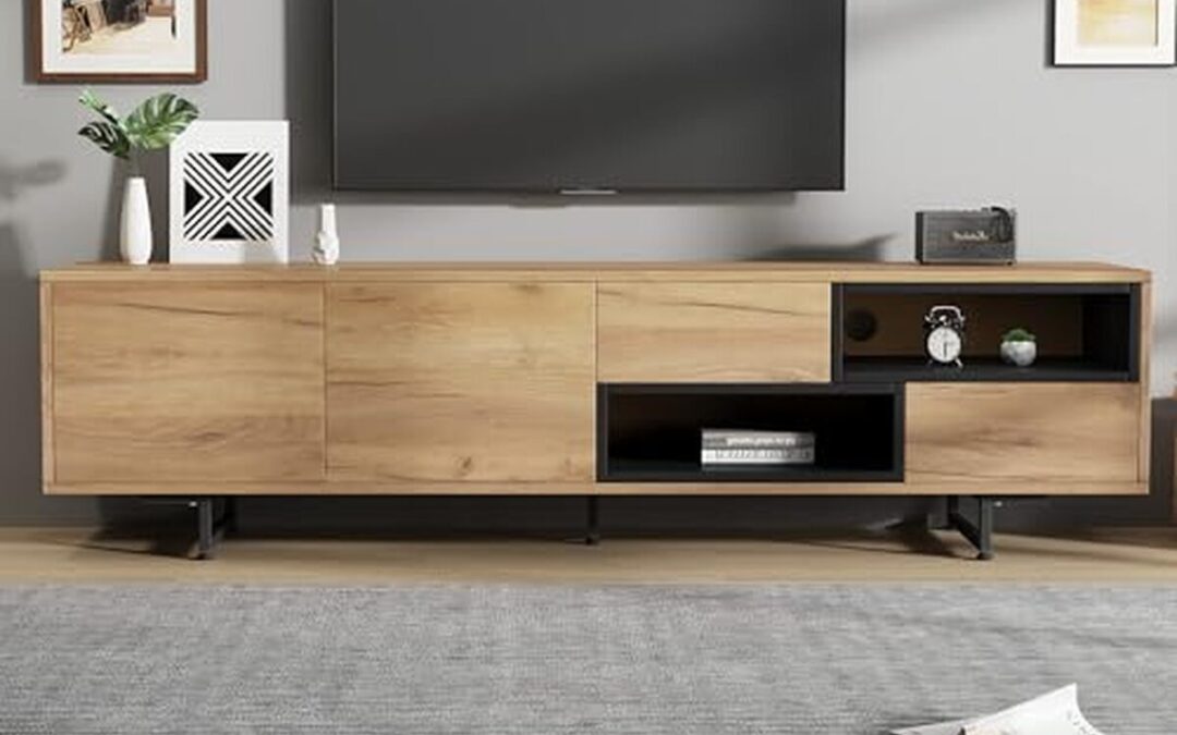 Test du meuble TV Merax : design minimaliste et rangement pratique