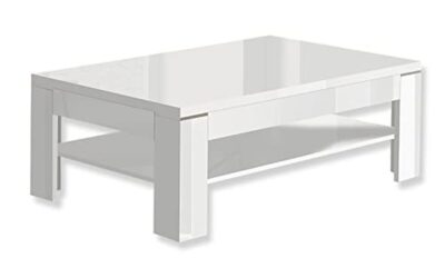 Test : table basse Forte Savoy blanc brillant avec étagère