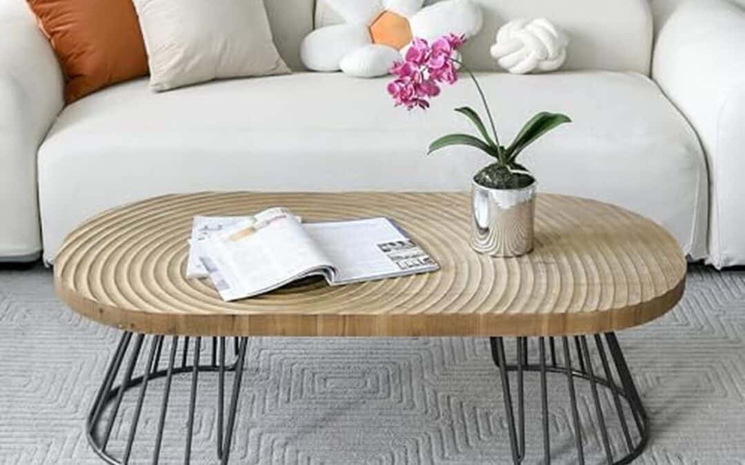 Test : table basse ovale Zouron brun vintage